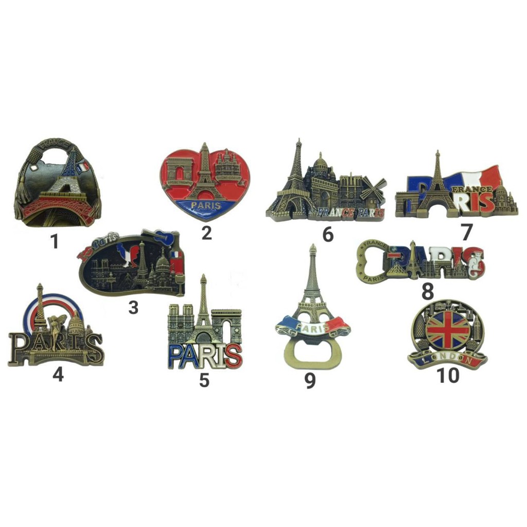 Tempelan Kulkas Magnet Warna Motif Keliling Dunia Negara Souvenir Paris Liberty Jepang Amerika Dubai