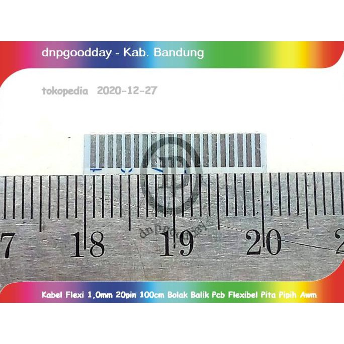 

Kabel Flexi 1,0Mm 20Pin 100Cm Bolak Balik Pcb Flexibel Pita Pipih Awm Dnpgood11 Dijamin