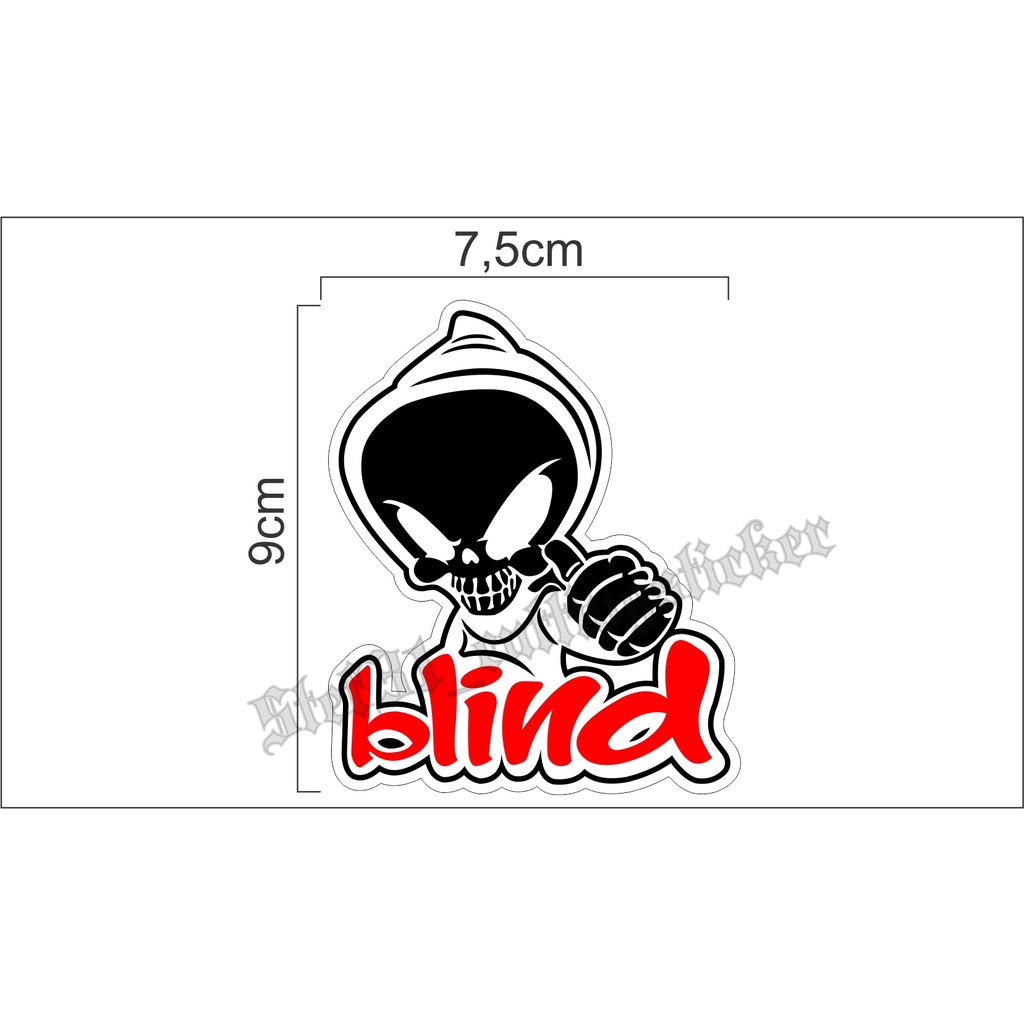 

Stiker printing tengkorak blind