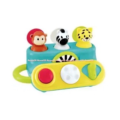 ELC Pop Up Jungle Animals Mainan Anak Mengenal Suara Dan Warna Belajar Menekan Spinner Dial Animal Untuk Bayi Usia 9bulan
