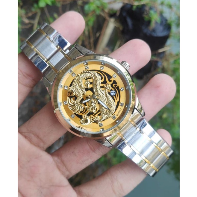 Jam Tangan Naga Dragon Jam Tangan Rantai Terlaris Jam Tangan Pria Fngeen Rantai Fashion