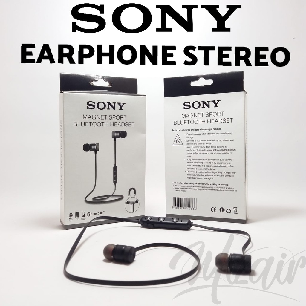 Headset Bluetooth Sony Magnet Sport / Eearphone Bluetooth Sony