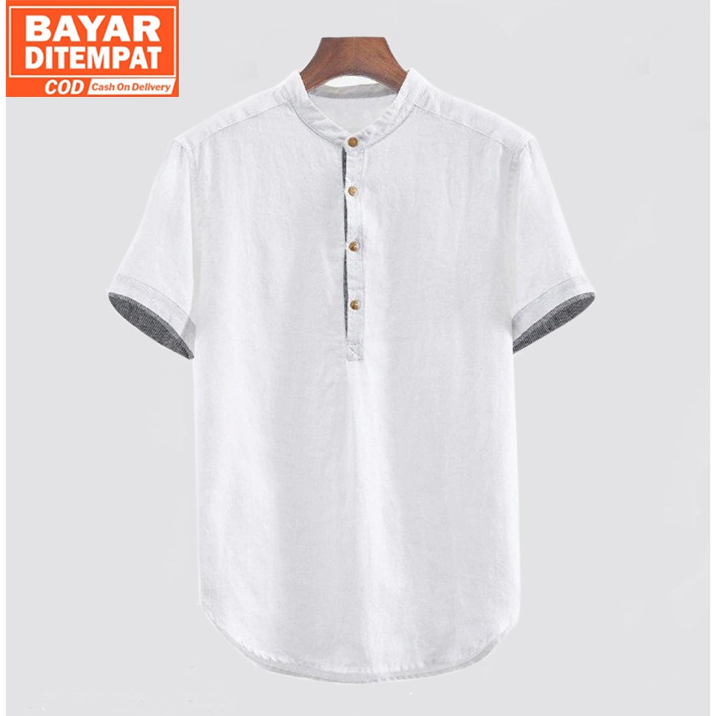 Baju Koko Pria HANAFI Bahan Cotton Cigarette