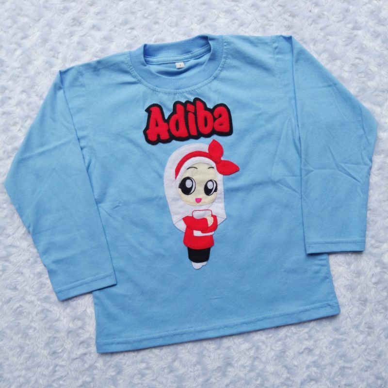 kaos flanel size XS lengan panjang (10-12T)