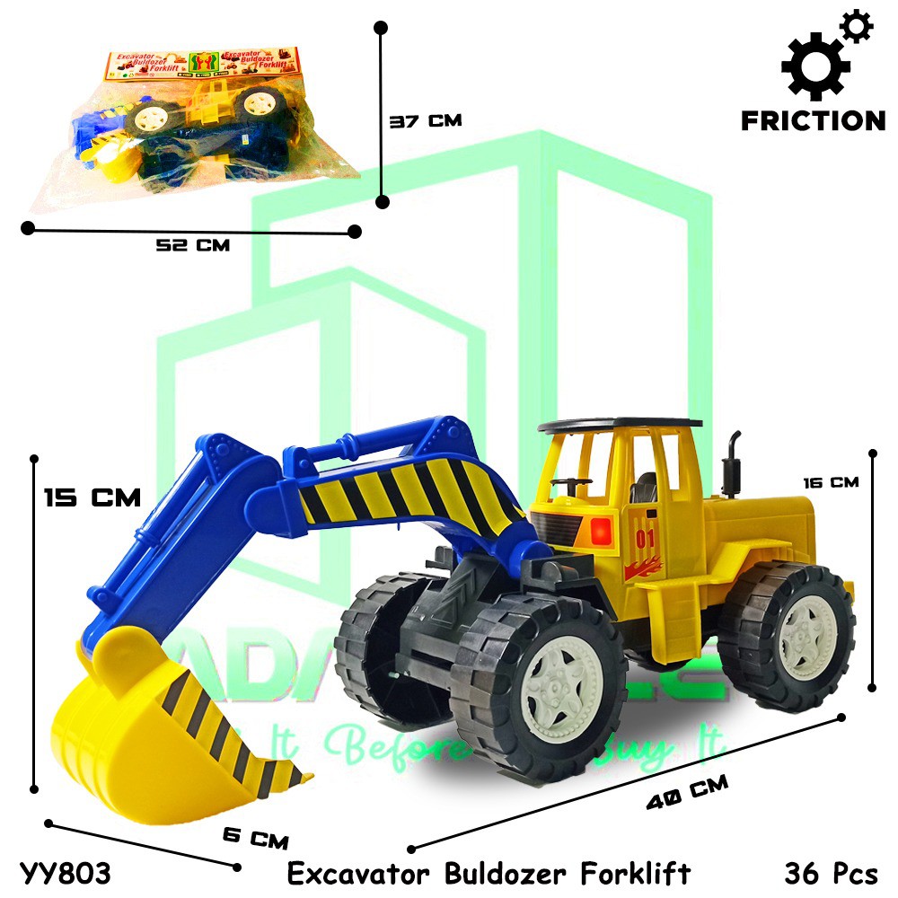 MURAH YY801 ​YY802 YY803 Buldozer Bulldozer Forklift Excavator Eskavator Eskafator Beco Beko Keruk Mobil Mobilan Dorong Mainan Anak Laki Laki Besar Jumbo