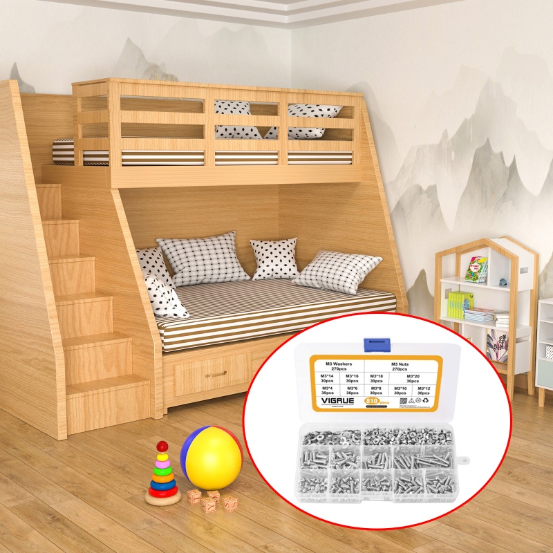 Gro 810pcs Sekrup Self Tapping Drywall M3 Metric Phillips Pan Untuk Head Screw Durab