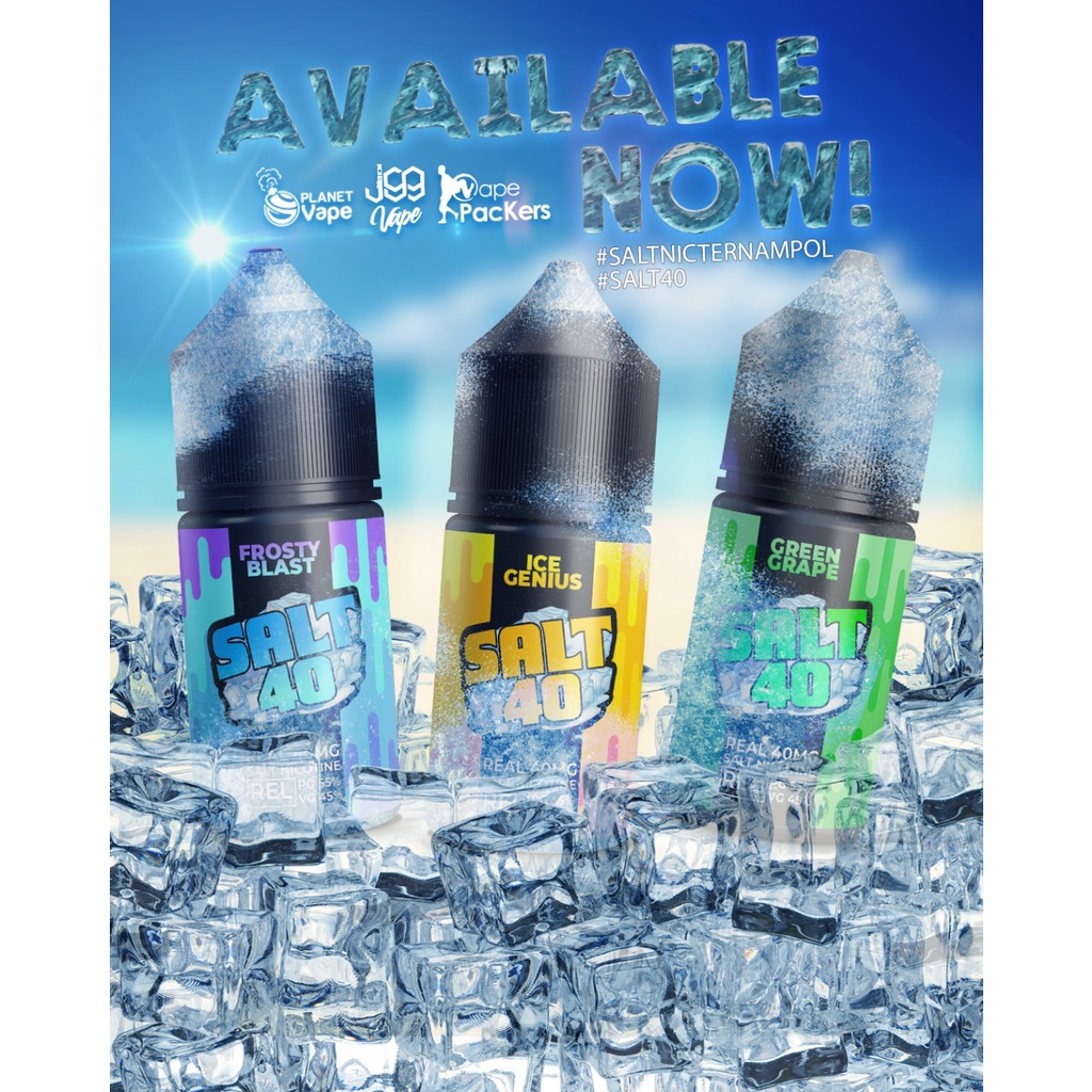 SALT 40 30ML // GRAPE // ICE GENIUS // MELON // FROSTY BLAST // GRAPE