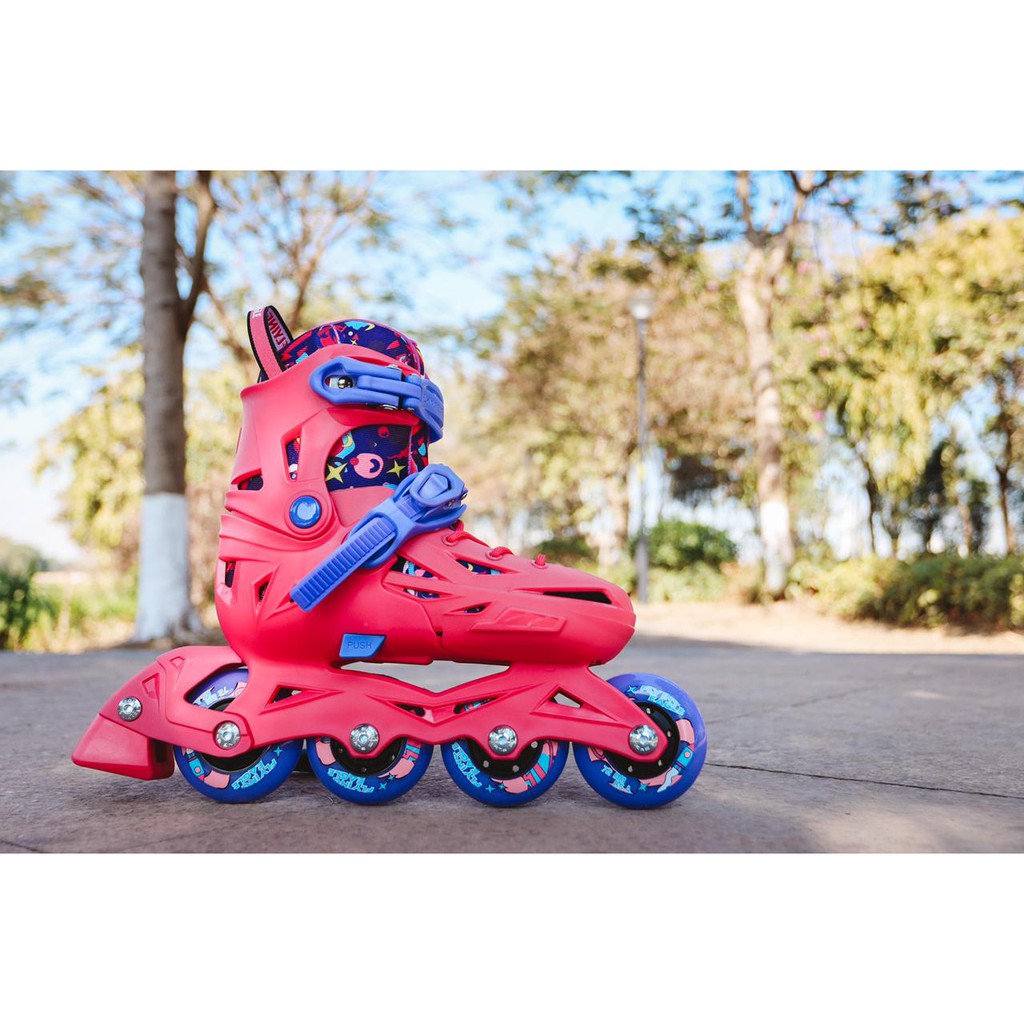 Sepatu Roda Inline Skate Anak Flying Eagle NT2 Pink