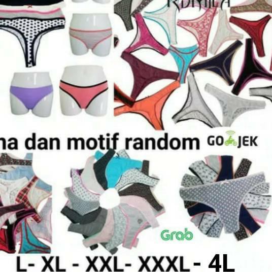 [HOT DEALS] POPULER2 BIG Size Jumbo L - XL - XXL - XXXL - 4L Gstring Brief Underwear Thong Pakaian C