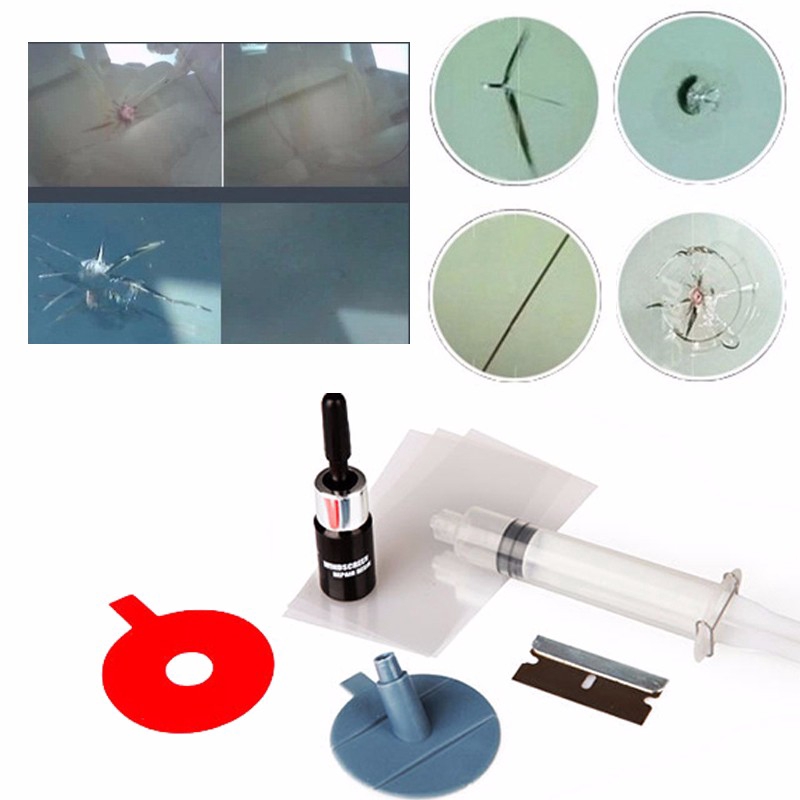 Alat Reparasi Kaca Mobil Retak Windshield Repair Kit