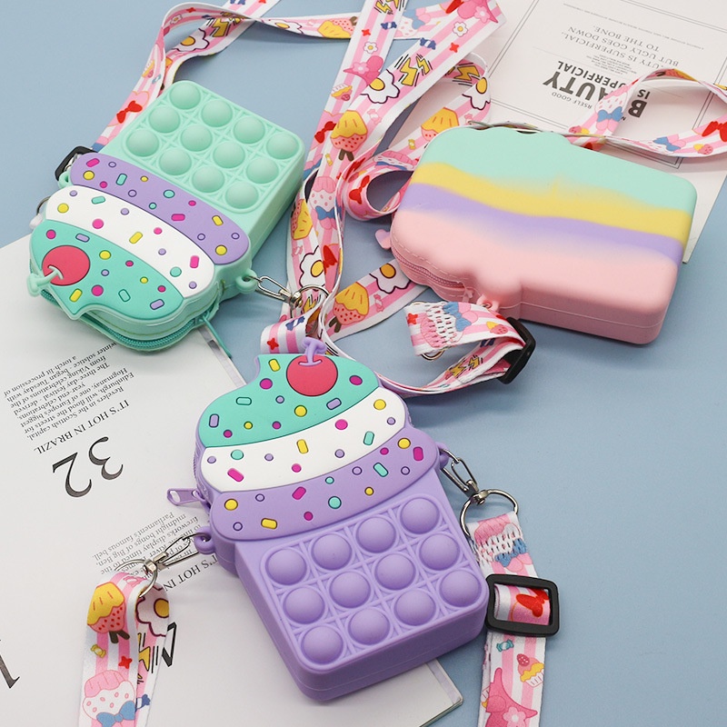 TAS ANAK POP IT LUCU KARAKTER ICE CREAM ZTA037 IMPORT