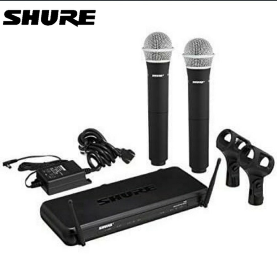 Mic wireless shure svx288 pg28 original 2 handle svx 288 pg 28 pegang