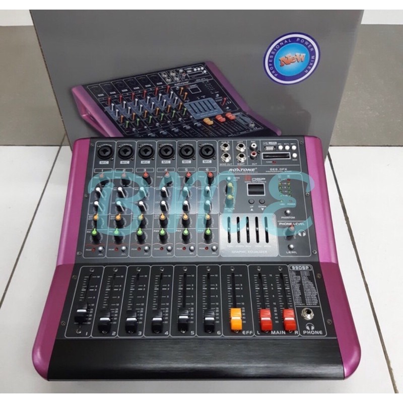 MIXER POWER ROXTONE 6 CHANNEL BLUETOOH USB EFFECT VOCAL REVERB