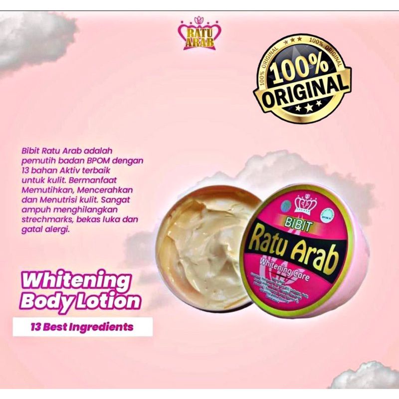 BIBIT RATU ARAB/ WHITENING LOTION RATU ARAB ORIGINAL BPOM