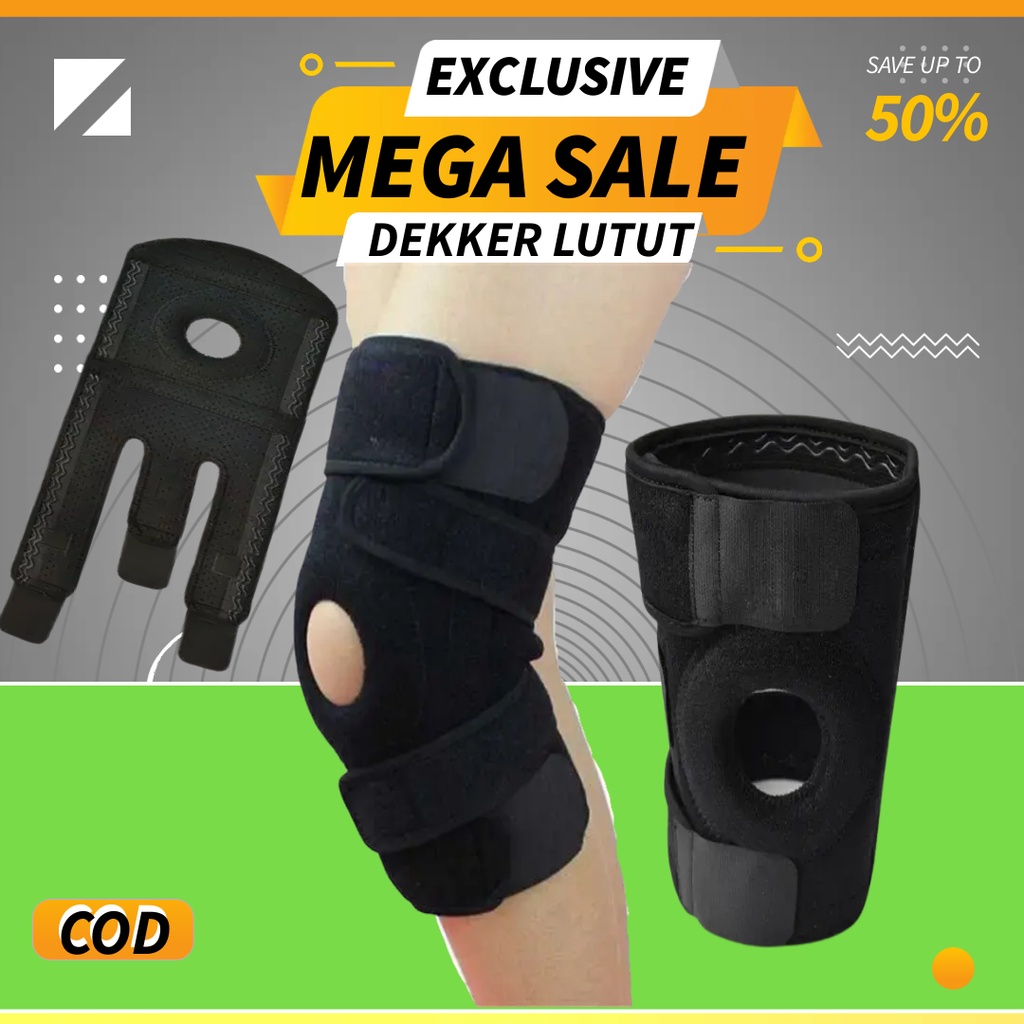 Deker Dekker Pelindung Pergelangan Dengkul Kaki Alat Terapi Kesehatan Cidera Lutut Kneepad Knee Spor