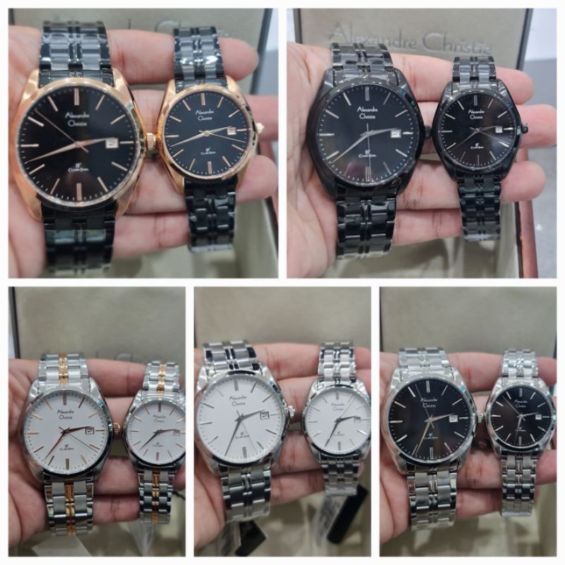 Jam tangan alexandre christie ac8558 couple 8558 classic stell bisa beli satuan original