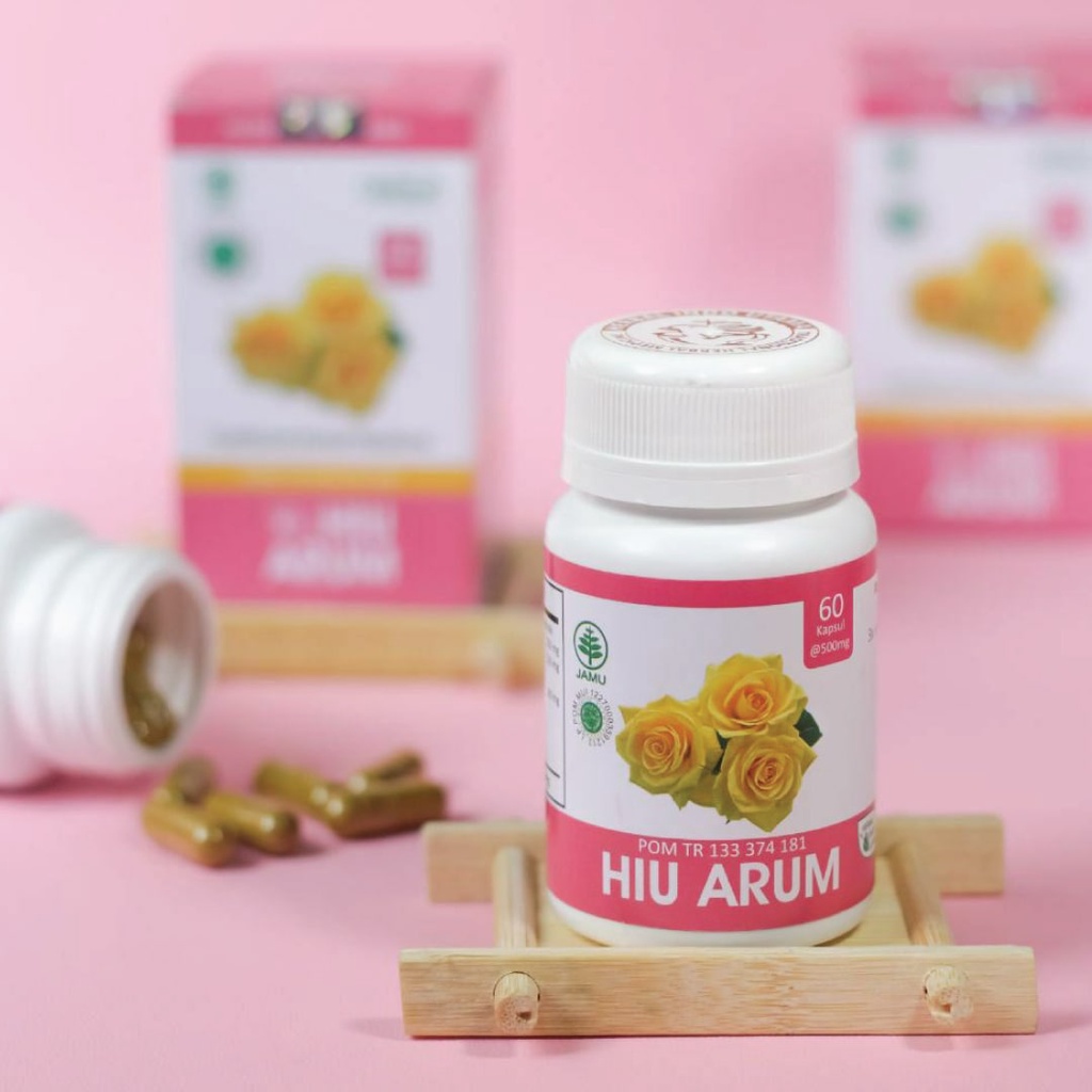 HIU ARUM 60 Kapsul - Mengurangi Bau Badan dan Bau Mulut Tak Sedap (HERBAL INDO) BPOM