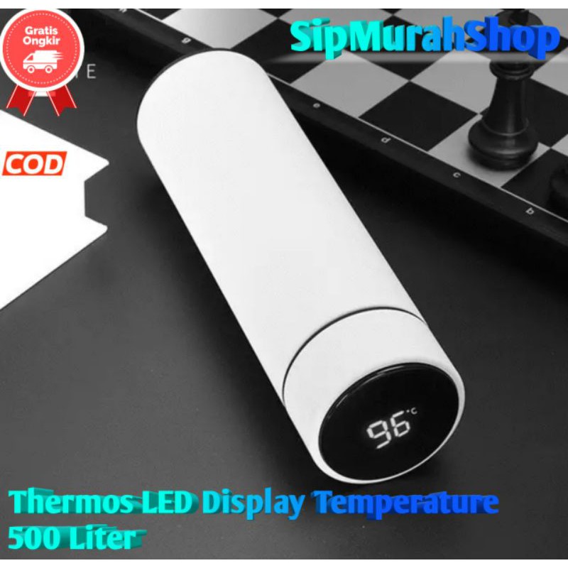 Termos LED Temperature 500 Liter Anti Karat / THERMOS LED SMART CUP TEMPERATUR 500 LITER STAINLESS