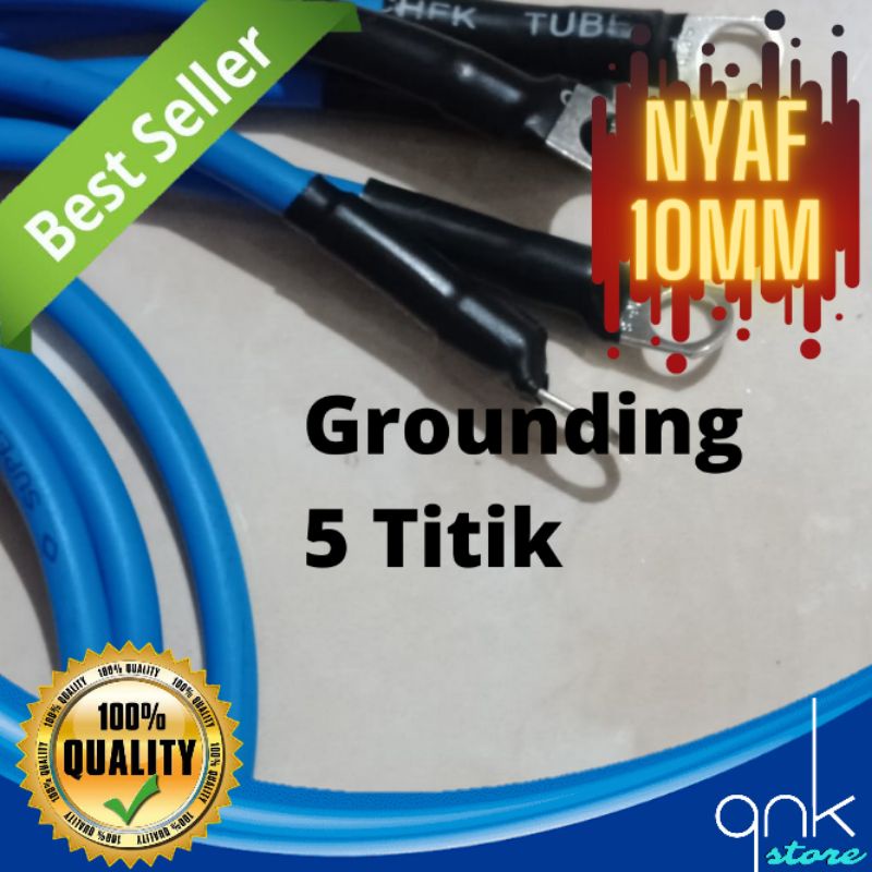 Kabel Grounding 5 Titik NYAF 10mm Biru Kabel Negatif Kabel Massa