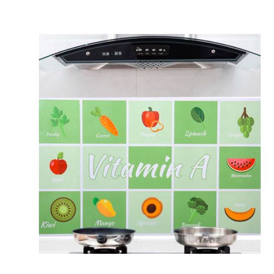 Wallpaper Dinding Stiker Dapur Anti-Minyak Anti Api Waterproof wallsticker murah