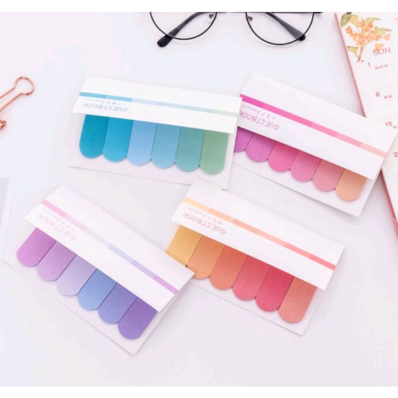 Sticky Note Memo Polos Gradasi Warna