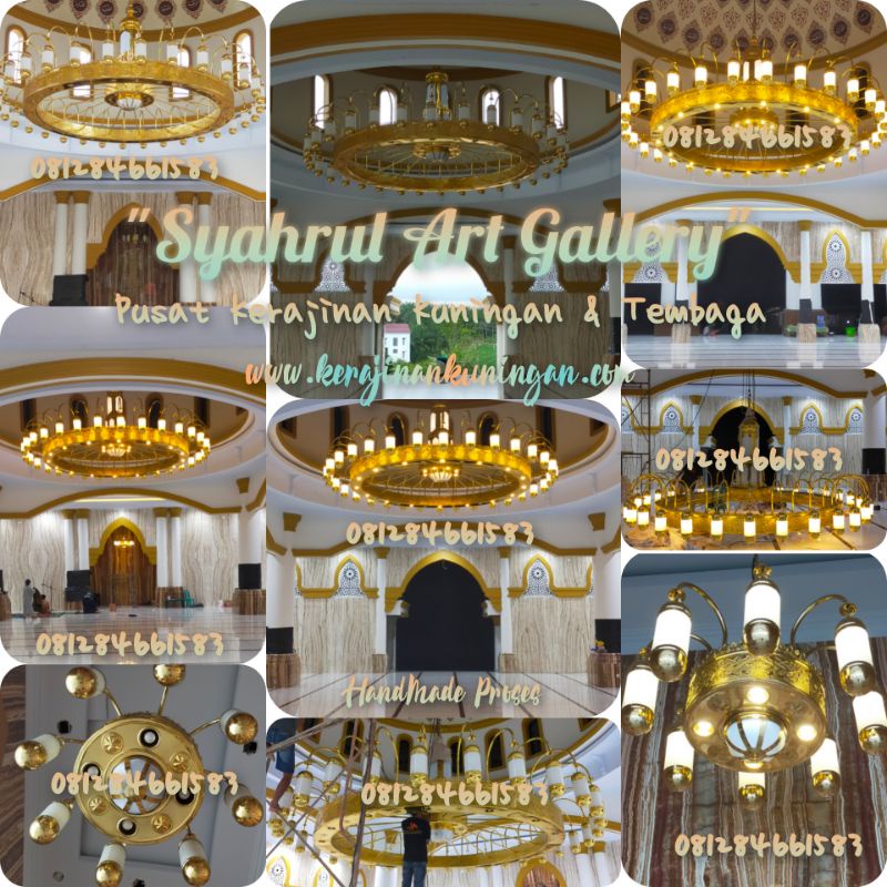 Lampu Hias Masjid-Lampu Gantung Masjid-Lampu Kubah Masjid-Lampu Madinah-Diameter 5 Meter