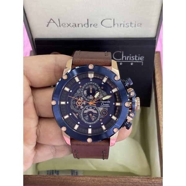 alexandre christie 6564mc ring biru bodi rosegold pria