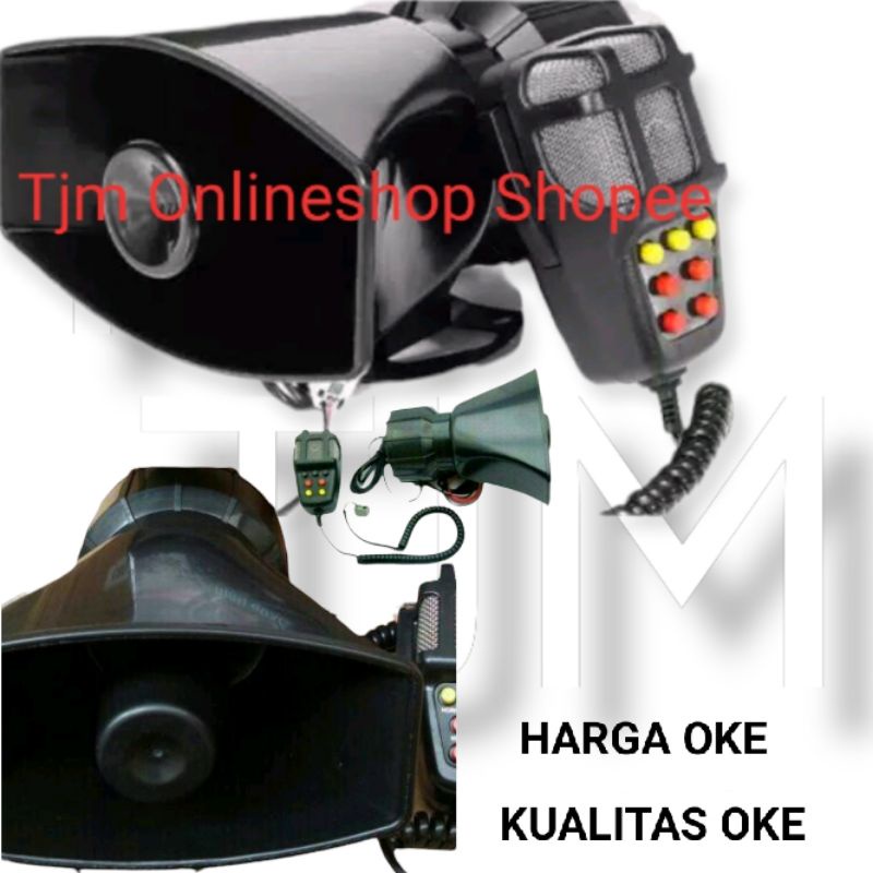 Klakson motor mobil toa sirine patwal 12 volt + mic