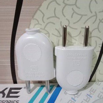 Steker Colokkan Gepeng ERKE ST 388 PUTIH - SNI model UTICON bkn BROCO