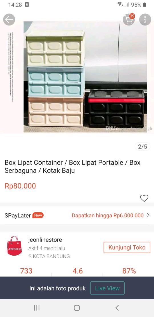 Box Lipat Container / Box Lipat Portable / Box Serbaguna / Kotak Baju