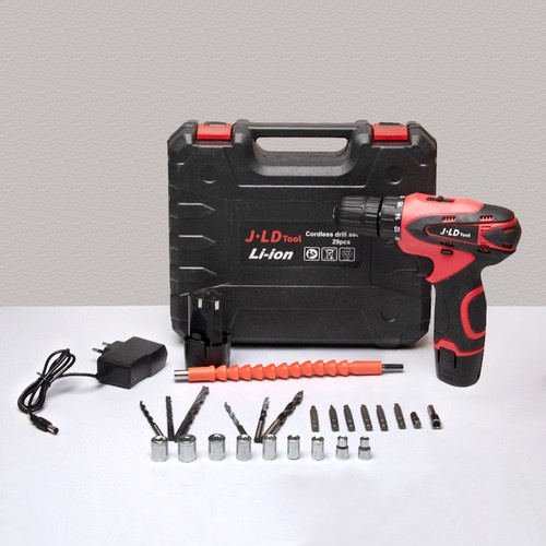 JLD 12V-3 Bor Charger Cordless Jld 12 Volt full set Bor Obeng Baterai