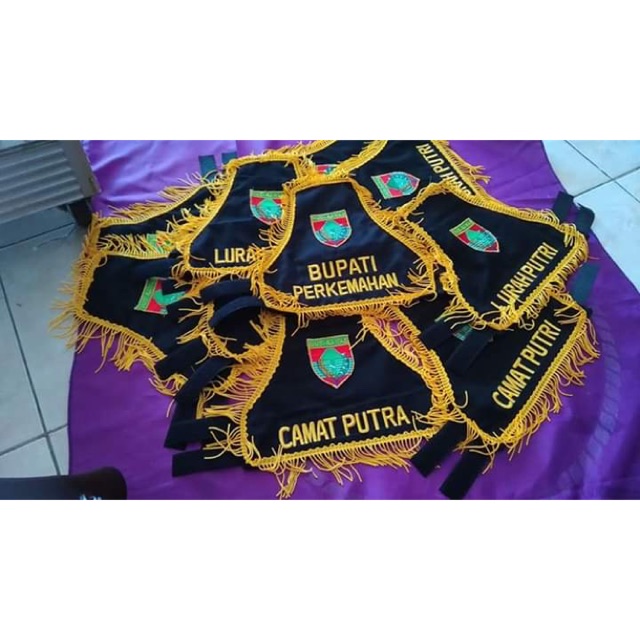 Ban lengan pramuka pmr instansi bordir sablon dtf