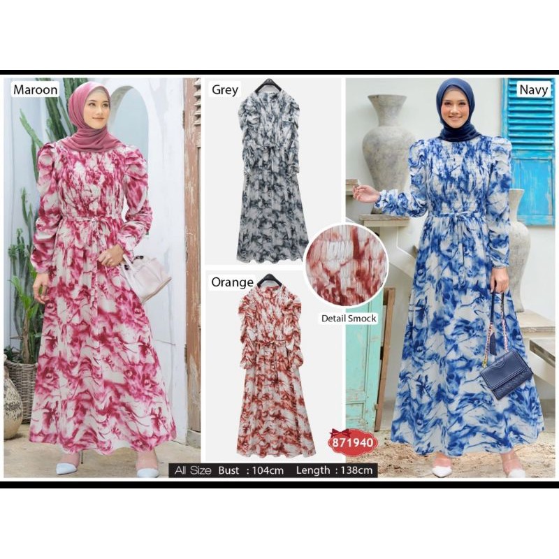 MAXI GAMIS EXTU  ORI TERBARU ABSTRAK ALLEYA PREMIUM