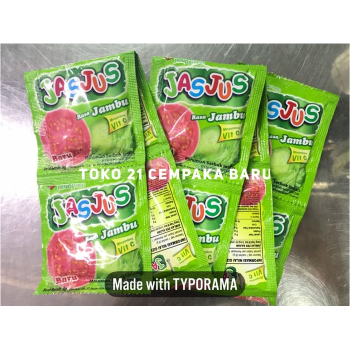 

JasJus JAMBU BIJI 1 RENCENG isi 10 SACHET |Minuman Bubuk Jas Jus Murah