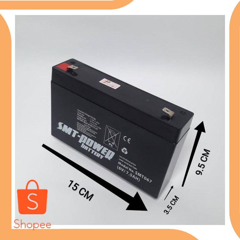 Dijual suku cadang aki mobil mainan 6 volt 7 ampere 19DEZ Limited