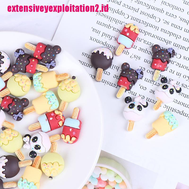 &lt; E2id &amp; &gt; 5Pcs / Set Mainan Miniatur Es Krim Popsicle Skala 1: 12 Untuk Dekorasi Rumah Boneka