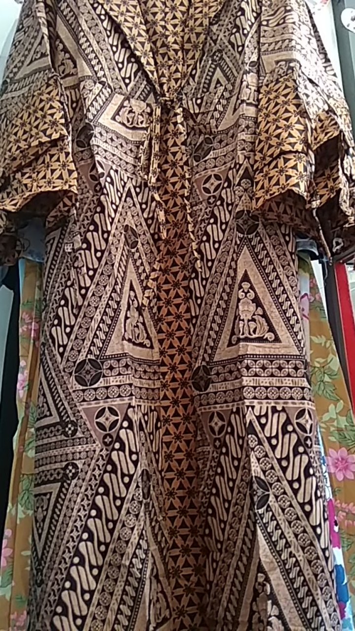 Koleksi Gamis Batik Marina Kerah Jas | Gamis Batik Terlaris #0239