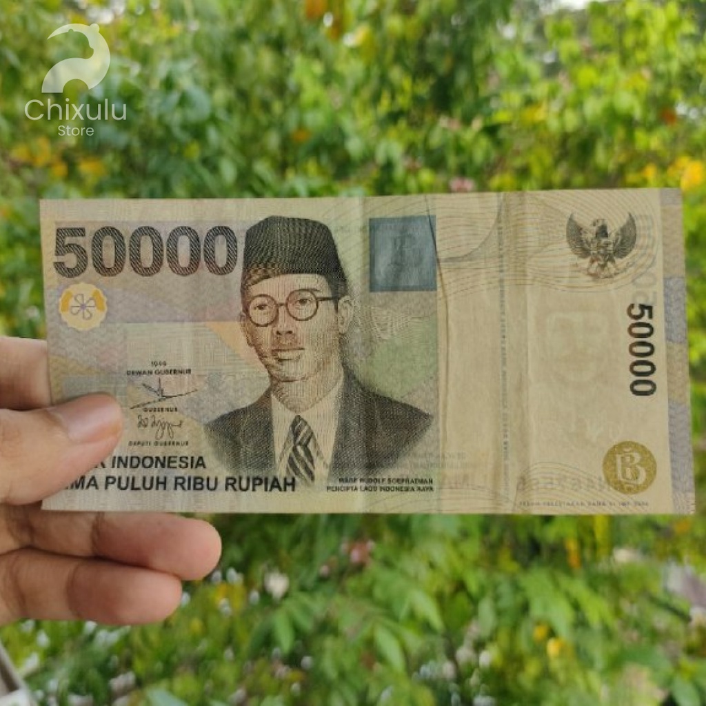 Uang Kertas Kuno Rp50000 (WR Soepratman) Tahun 1999 | Uang Lama Indonesia