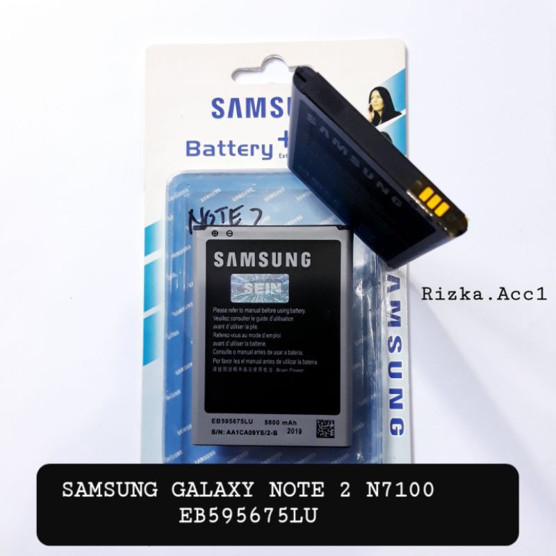 Baterai Batre Samsung Galaxy Note 2 N7100 EB595675LU Original Battery Batere Batre Handphone