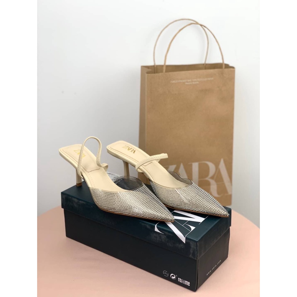 [7.7 Boombastis Sale⚡] - SEPATU WANITA ZS389 BLINK VYNIL MULES HEELS PREMIUM IMPORT