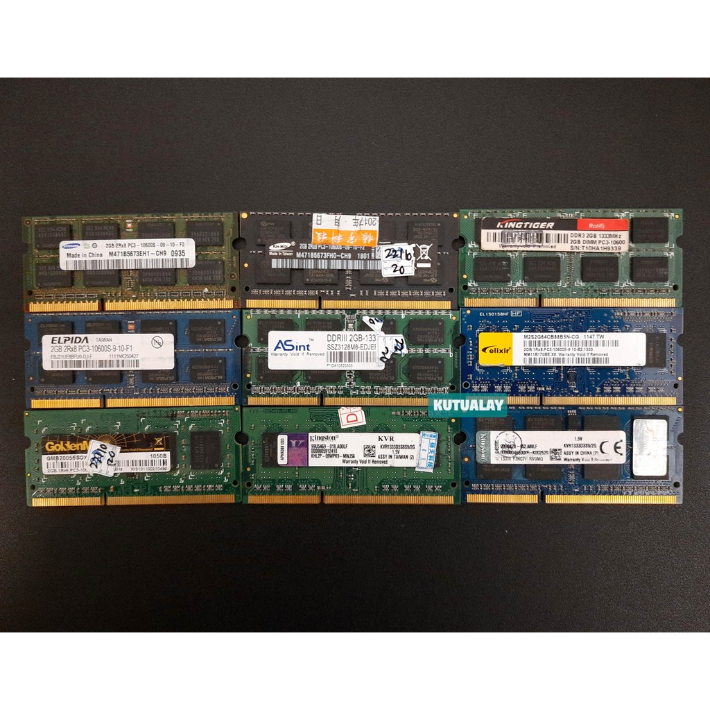 RAM 2GB DDR3 Laptop Memory 8500 10600 Sodimm