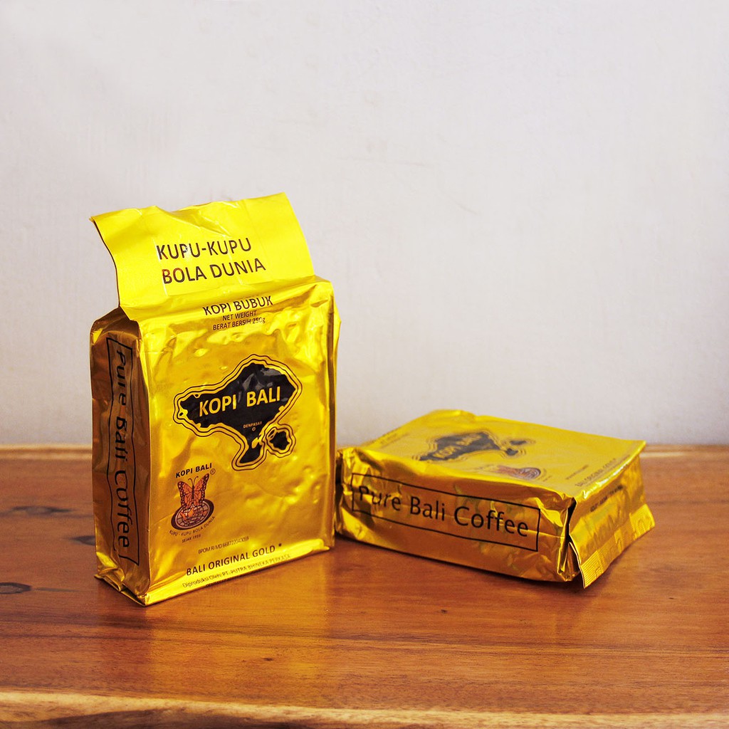 

Kopi Bali Original GOLD Kupu-Kupu Bola Dunia 250 gr