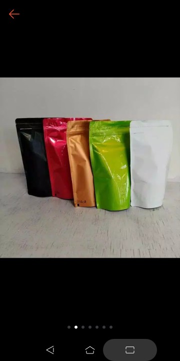 Standing Pouch 14x23 Alumunium Foil Plastik Berdiri Ziplock Kemasan Makanan Kopi Susu Bubuk 14 X 23