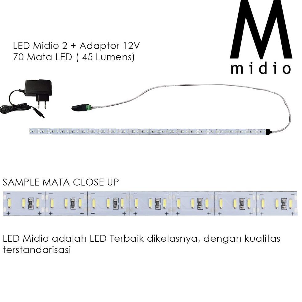 Lampu LED Midio 2 + Adaptor Midio (KODE X9889)