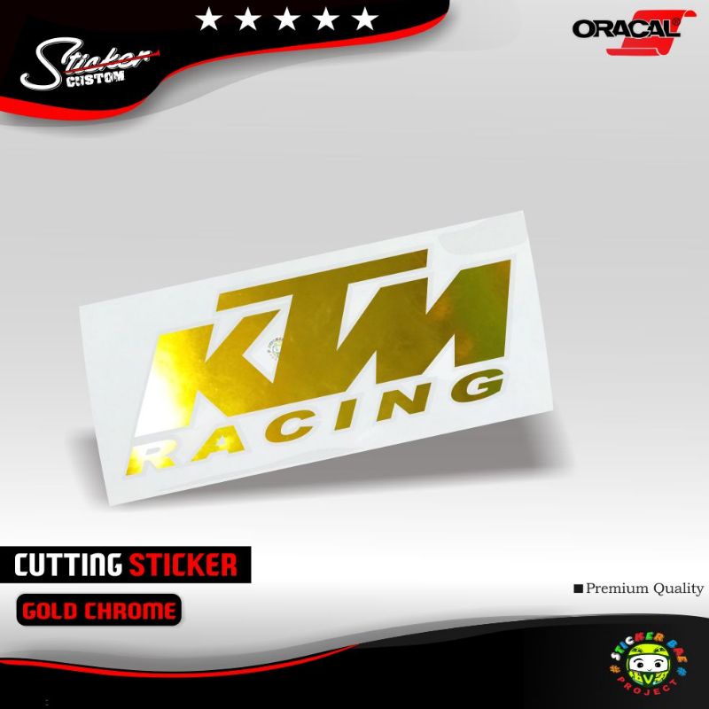 stickerbae4 stiker ktm racing 1 warna cutting stiker motor