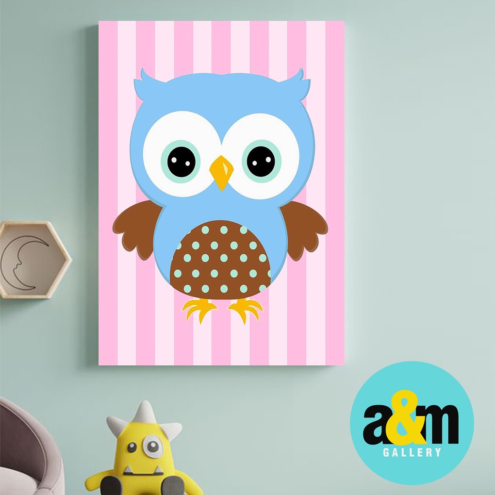 Hiasan Dinding Kamar Bayi Cewek (A4) Dekorasi Kamar Bayi Cewek Hiasan Kamar Anak Tema Binatang - A&amp;M