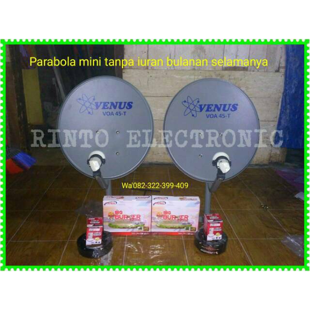 Parabola mini satu set ninmedia + Receiver Matrix Mpg4 HD