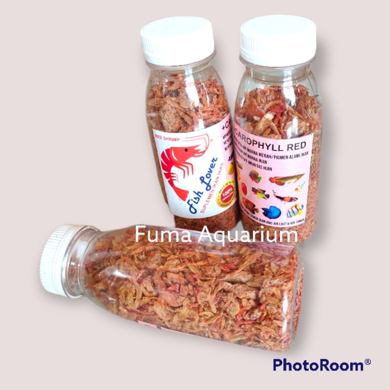 Fish Lover Red Shrimp+Carophyll Red Kemasan 20gr Udang Kering Super Pakan Ikan Makanan Ikan Hias
