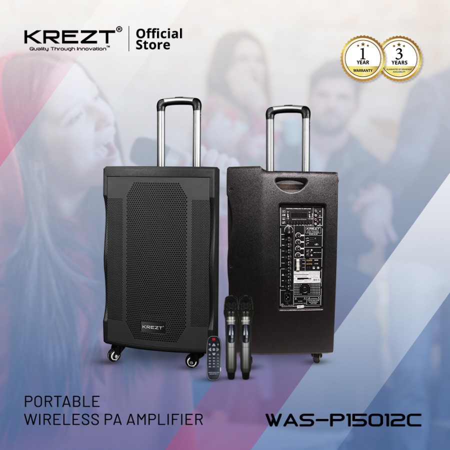 PORTBABLE WIRELESS PA AMPLIFIER KREZT WAS-P15012C | PORTABLE SPEAKER