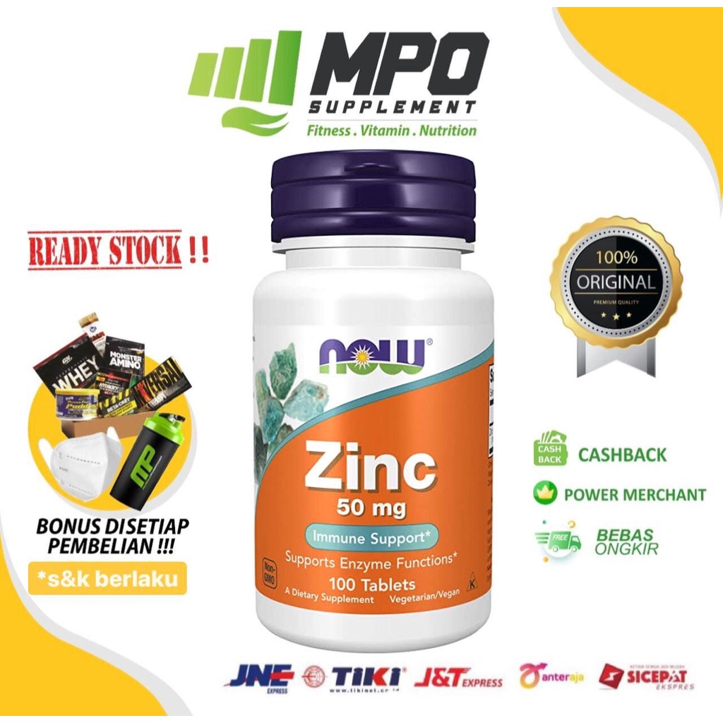 NOW Zinc 50mg (100 tablets) / NOW Foods Zinc 50 mg ORIGINAL SEGEL